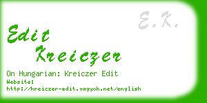 edit kreiczer business card